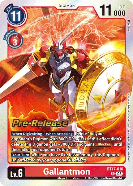 Gallantmon (Pre Release Stamp - Rare 0 · R · Foil) · 2024 · BOOSTER SECRET CRISIS