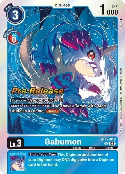 Gabumon (Pre Release Stamp - Rare 0 · R · Foil) · 2024 · BOOSTER SECRET CRISIS