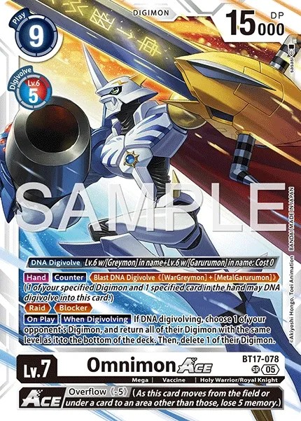 2024 Digimon Card Game ADVANCED BOOSTER DIGIMON GENERATION Omnimon #BT17-078 trading card