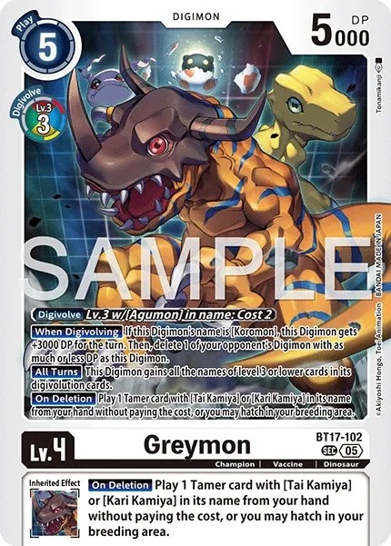 Greymon (Foil - Secret Rare 4 · Sec · Normal) · 2024 · ADVANCED BOOSTER DIGIMON GENERATION