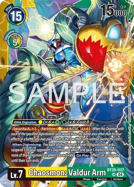 Chaosmon: Valdur Arm (Coloured Border - Alternative Art 2 · Sr · Foil)