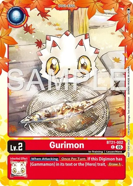 2025 Digimon Card Game BOOSTER WORLD CONVERGENCE Gurimon #BT21-002 trading card