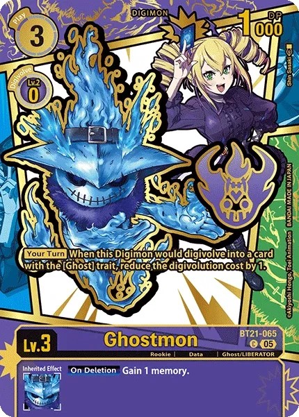 2025 Digimon Card Game EXTRA BOOSTER DAWN OF LIBERATOR Ghostmon #BT21-065 trading card