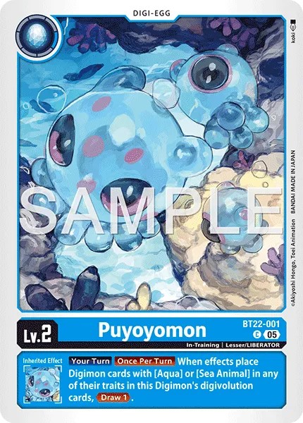 2025 Digimon Card Game BOOSTER CYBER EDEN Puyoyomon #BT22-001 trading card