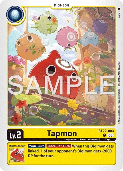 2025 Digimon Card Game BOOSTER CYBER EDEN Tapmon #BT22-003 trading card