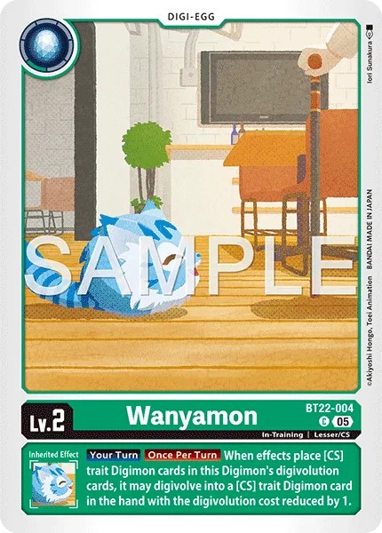 2025 Digimon Card Game BOOSTER CYBER EDEN Wanyamon #BT22-004 trading card