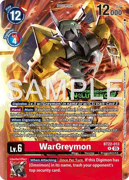 WarGreymon (Participation Stamp - Top 4 Prize · R · Normal)