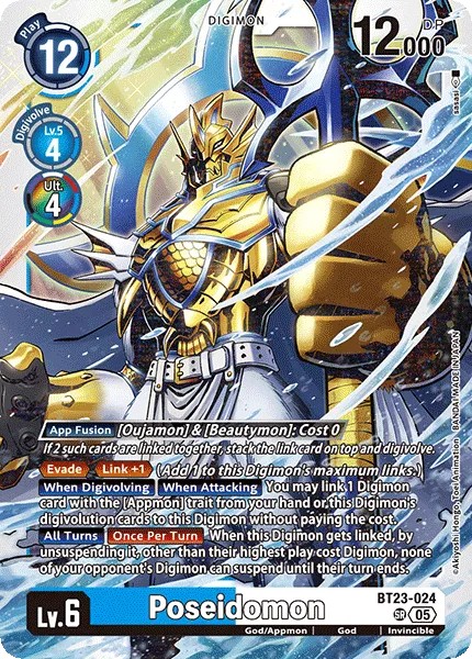 2025 Digimon Card Game EXTRA BOOSTER SINISTER ORDER Poseidomon #BT23-024 trading card