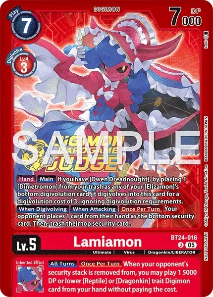 Lamiamon (Judge Stamp - Alternative Art · U · Foil)