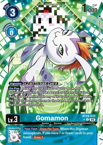 Gomamon (Full Art - Box Topper · U · Normal)