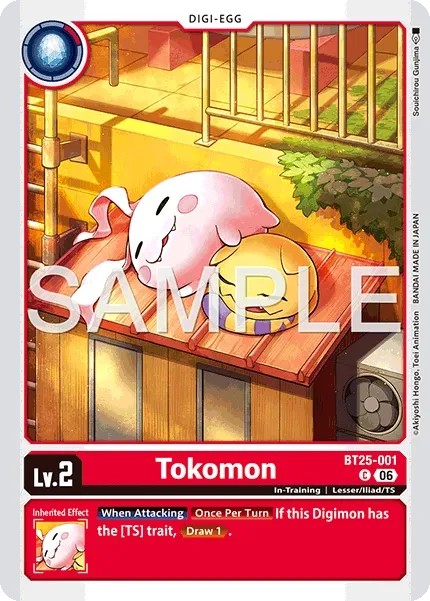 2026 Digimon Card Game BOOSTER DUAL REVOLUTION Tokomon #BT25-001 trading card