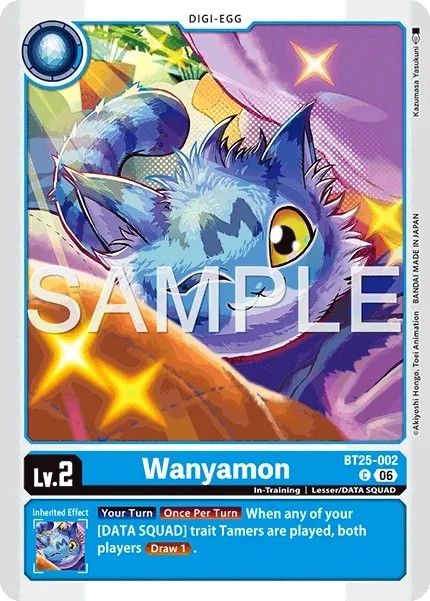 2026 Digimon Card Game BOOSTER DUAL REVOLUTION Wanyamon #BT25-002 trading card