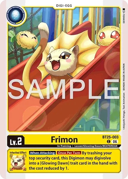 2026 Digimon Card Game BOOSTER DUAL REVOLUTION Frimon #BT25-003 trading card