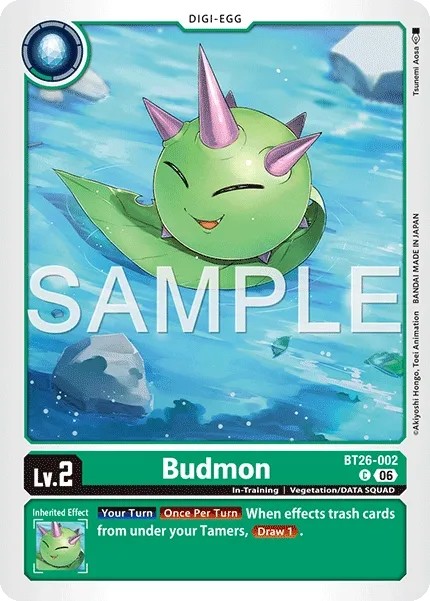 2026 Digimon Card Game BOOSTER TIMELESS BONDS Budmon #BT26-002 trading card