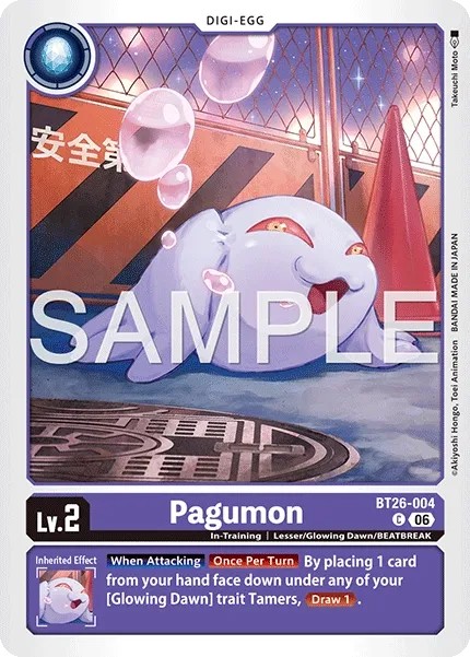2026 Digimon Card Game BOOSTER TIMELESS BONDS Pagumon #BT26-004 trading card