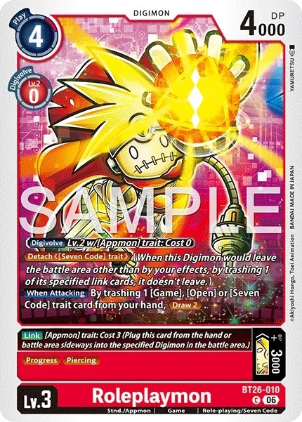 2026 Digimon Card Game BOOSTER TIMELESS BONDS Roleplaymon #BT26-010 trading card