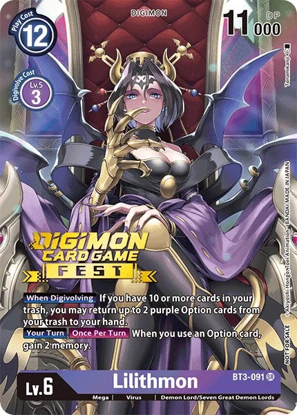 Lilithmon (Fest Stamp - Top 3 Prize 2 · Sr · Foil) · 2020 · RELEASE SPECIAL BOOSTER 1.5