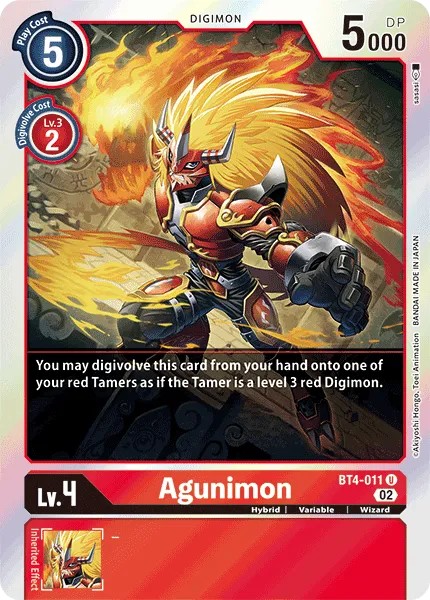 Agunimon (Foil - Uncommon 6 · U · Normal) · 2020 · Resurgence Booster