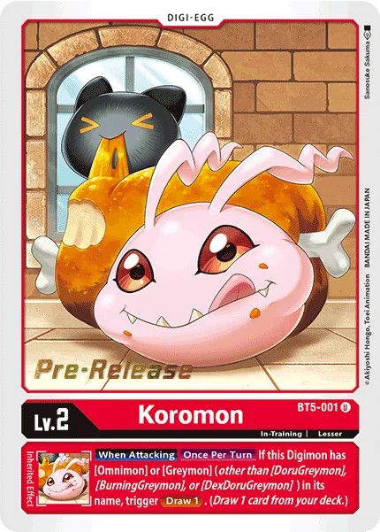 2021 Digimon Card Game BOOSTER BATTLE OF OMNI Koromon #BT5-001 trading card