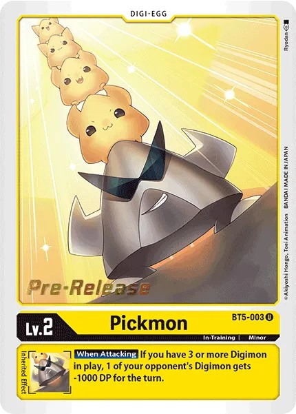2021 Digimon Card Game BOOSTER BATTLE OF OMNI Pickmon #BT5-003 trading card