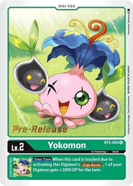 2021 Digimon Card Game BOOSTER BATTLE OF OMNI Yokomon #BT5-004 trading card