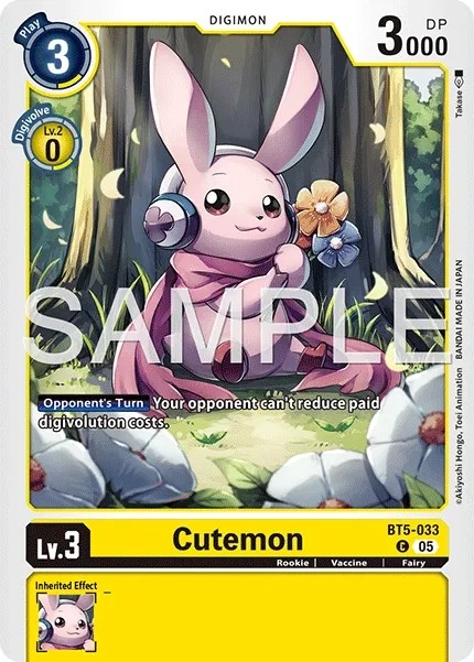 2021 Digimon Card Game ADVANCED BOOSTER DIGIMON GENERATION Cutemon #BT5-033 trading card