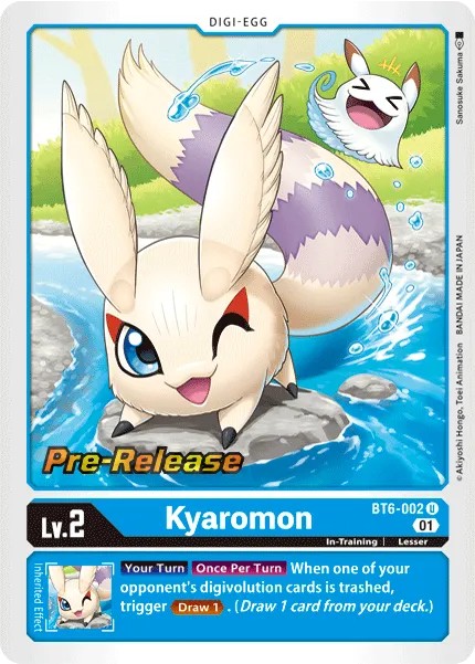 2021 Digimon Card Game BOOSTER DOUBLE DIAMOND Kyaromon #BT6-002 trading card