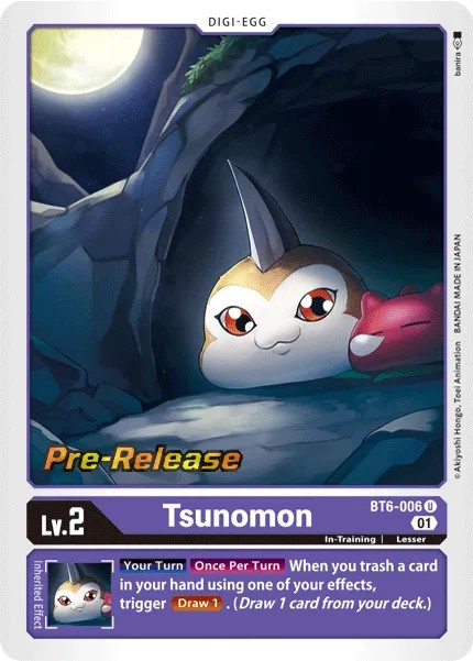 Tsunomon (Pre Release Stamp - Uncommon 0 · U · Foil) · 2021 · BOOSTER DOUBLE DIAMOND