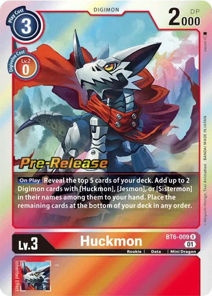 Huckmon (Pre Release Stamp - Rare 0 · R · Foil) · 2021 · BOOSTER DOUBLE DIAMOND