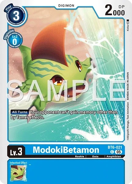 2021 Digimon Card Game ADVANCED BOOSTER DIGIMON GENERATION ModokiBetamon #BT6-021 trading card