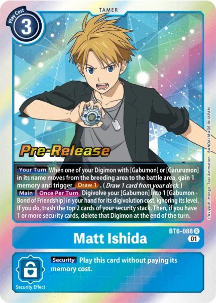 Matt Ishida (Pre Release Stamp - Rare 0 · R · Foil) · 2021 · BOOSTER DOUBLE DIAMOND