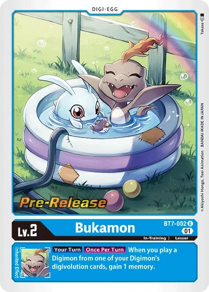 2021 Digimon Card Game BOOSTER NEXT ADVENTURE Bukamon #BT7-002 trading card