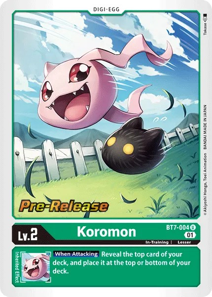 2021 Digimon Card Game BOOSTER NEXT ADVENTURE Koromon #BT7-004 trading card