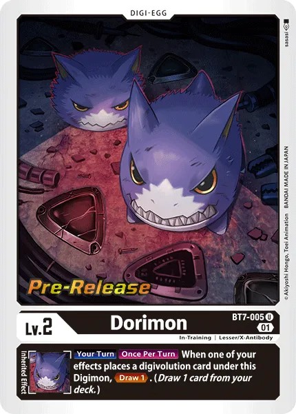 2021 Digimon Card Game BOOSTER NEXT ADVENTURE Dorimon #BT7-005 trading card