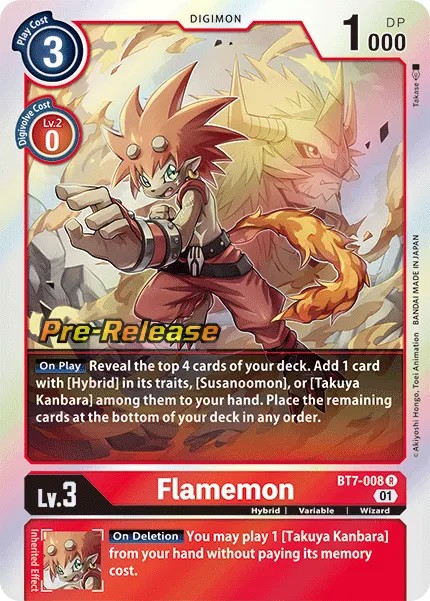 Flamemon (Pre Release Stamp - Rare 0 · R · Foil) · 2021 · BOOSTER NEXT ADVENTURE