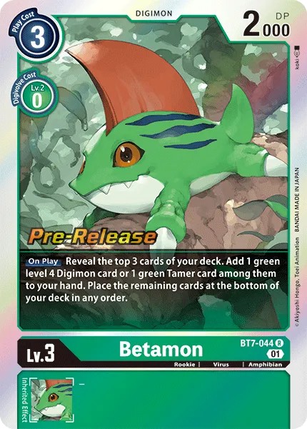 Betamon (Pre Release Stamp - Rare 0 · R · Foil) · 2021 · BOOSTER NEXT ADVENTURE