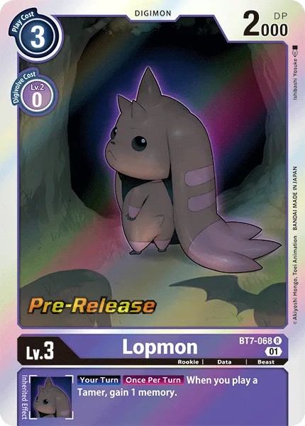 Lopmon (Pre Release Stamp - Rare 0 · R · Foil) · 2021 · BOOSTER NEXT ADVENTURE
