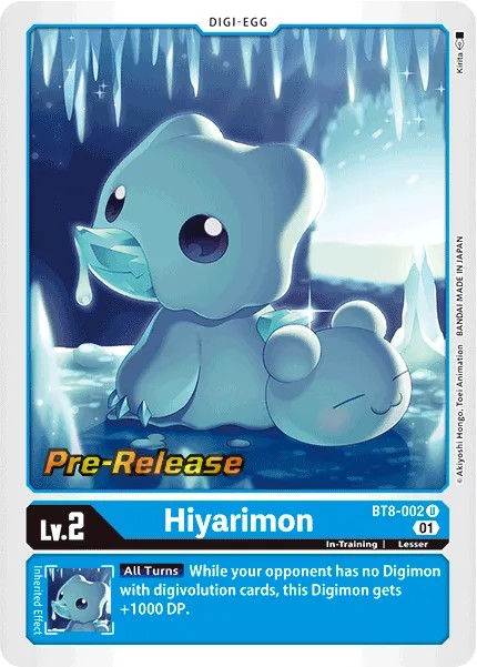 2021 Digimon Card Game BOOSTER NEW AWAKENING Hiyarimon #BT8-002 trading card