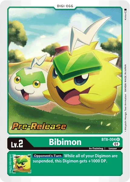 2021 Digimon Card Game BOOSTER NEW AWAKENING Bibimon #BT8-004 trading card