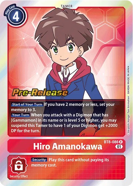 Hiro Amanokawa (Pre Release Stamp - Rare 0 · R · Foil) · 2021 · BOOSTER NEW AWAKENING