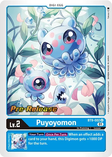 2022 Digimon Card Game BOOSTER X RECORD Puyoyomon #BT9-002 trading card
