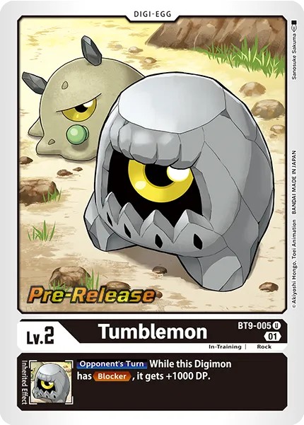 2022 Digimon Card Game BOOSTER X RECORD Tumblemon #BT9-005 trading card