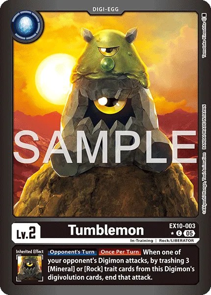 2025 Digimon Card Game EXTRA BOOSTER SINISTER ORDER Tumblemon #EX10-003 trading card