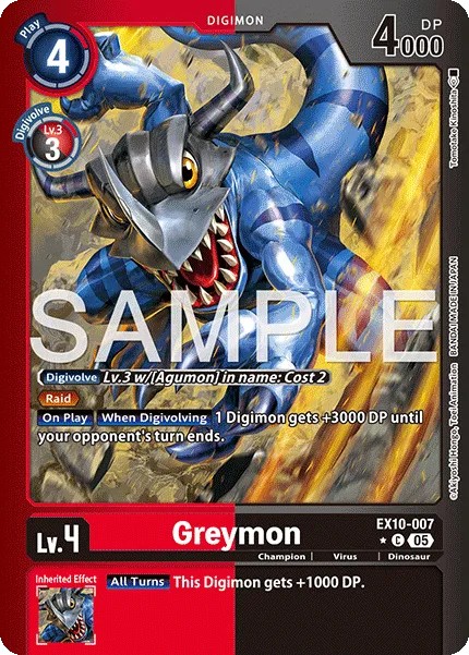 Greymon (Coloured Border - Limited Common · C · Foil)