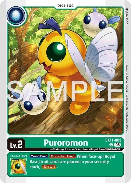 2026 Digimon Card Game EXTRA BOOSTER DAWN OF LIBERATOR Puroromon #EX11-003 trading card