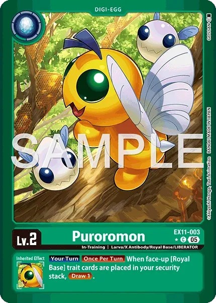 2026 Digimon Card Game EXTRA BOOSTER DAWN OF LIBERATOR Puroromon #EX11-003 trading card