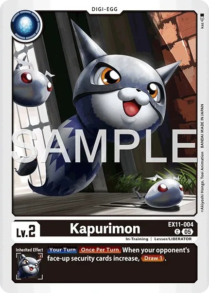 2026 Digimon Card Game EXTRA BOOSTER DAWN OF LIBERATOR Kapurimon #EX11-004 trading card