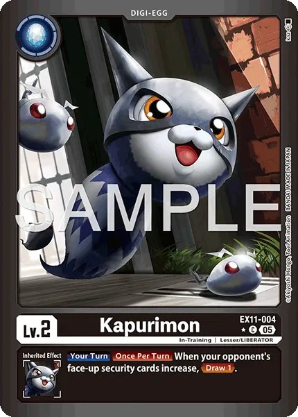 2026 Digimon Card Game EXTRA BOOSTER DAWN OF LIBERATOR Kapurimon #EX11-004 trading card
