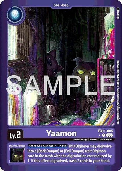2026 Digimon Card Game EXTRA BOOSTER DAWN OF LIBERATOR Yaamon #EX11-005 trading card