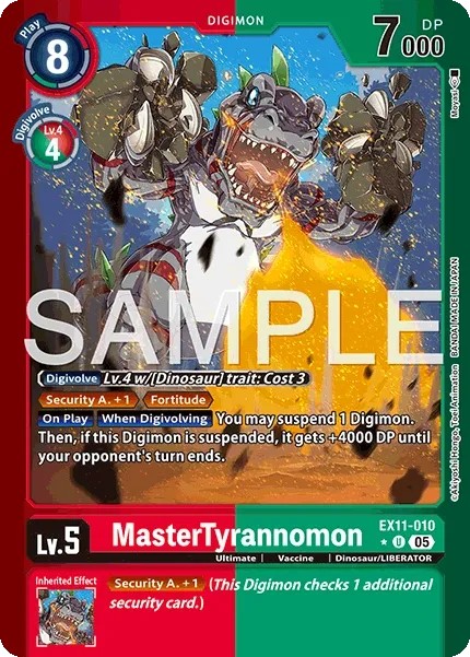 MasterTyrannomon (Coloured Border - Limited Uncommon · U · Foil)